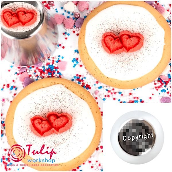 Насадка Валентин № 229 (235) | XL размер (Russian Pastry Tube #235 (229) - Valentine Hearts | XL size | By Tulip Workshop)