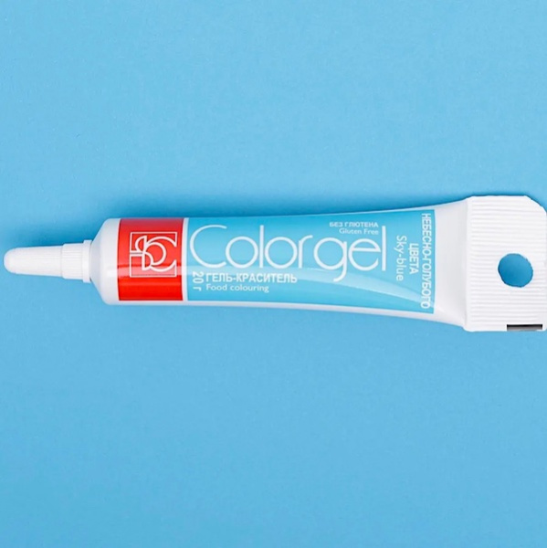 Краситель пищевой гелевый Colorgel: Sky Blue (Небесно Голубой) | 20-100 гр