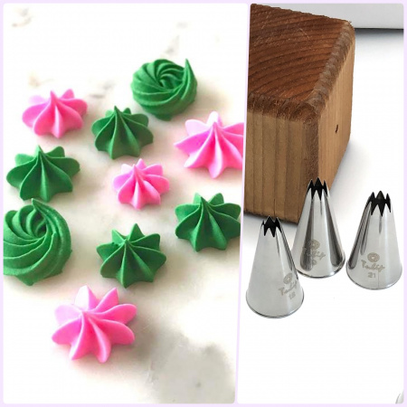 Кондитерская насадка открытая звезда №19 Tulip™ малый размер (diam. 5 mm; 8 лучей)