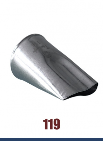 Кондитерская насадка 119 Tulip, Корея, прорезь 19 мм лепесток 2-й изогнутый