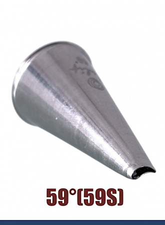 Кондитерская насадка 59°(59S) Tulip, Корея, прорезь 4.8 мм лепесток изогнутый правый, мини