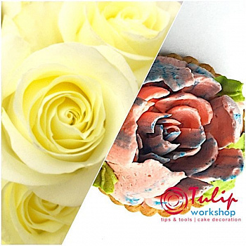 Насадка Малазийский Цветок №212 Нежная Роза | XL размер (Russian Flower Nozzle # 212 - Delicate Rose | XL size | By Tulip Workshop)