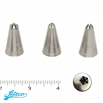 Кондитерская насадка закрытая звезда №33, 34, 35 Ateco | 5 лучей стандарт. размер