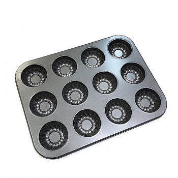 Форма для выпечки металлическая антипригарная | 12 кексов - Бисквиты
