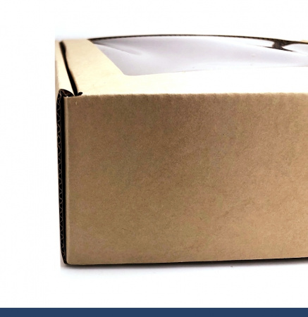 Коробка для выпечки с окном 21•21•7 см Крафт (мгк, сборная)