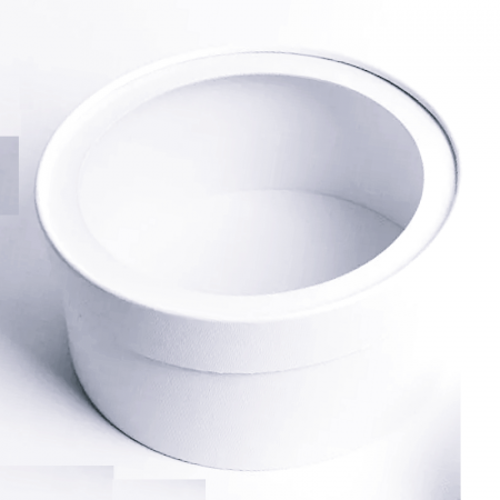 Коробка для выпечки круглая (шайба) 20•8 см СИРЕНЕВАЯ (окно, крышка+дно) | упак. 5-20 шт