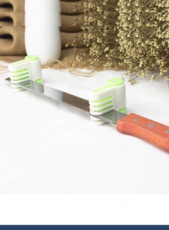 Нож 35 см мелкий зуб для бисквита, торта, хлеба + 2 держателя Эксперты Кухни