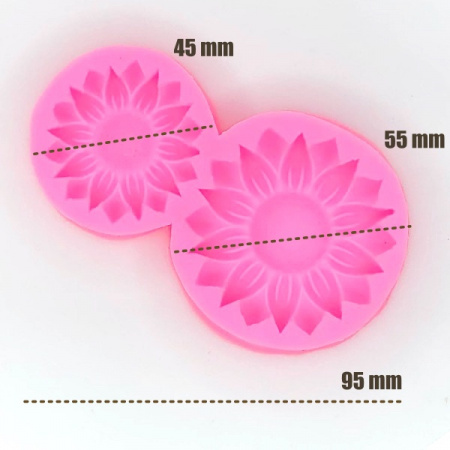 Молд силиконовый (вайнер) Бутон Герберы (диам.45-55 мм) | 2-1