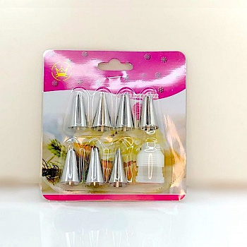 Набор кондитерских насадок 8 шт (7+1) | Эконом