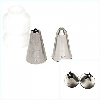 Кондитерская насадка звезда закрытый центр (сирень) №177, 220 Ateco | cтандарт. размер