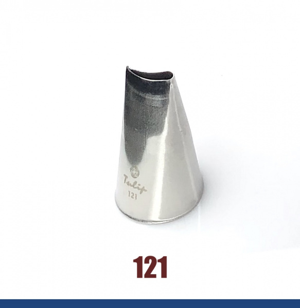 Кондитерская насадка 121 Tulip прорезь 14 мм, лепесток розы изогнутый